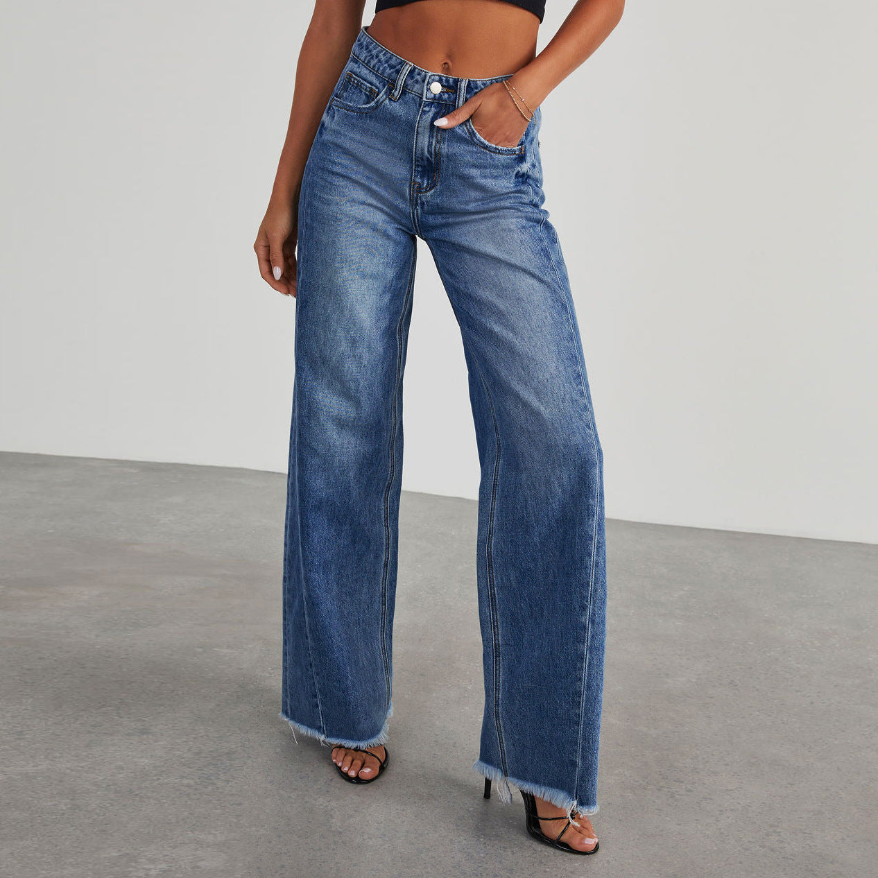 Womens' Straight Slim Fit High Waist Jeans