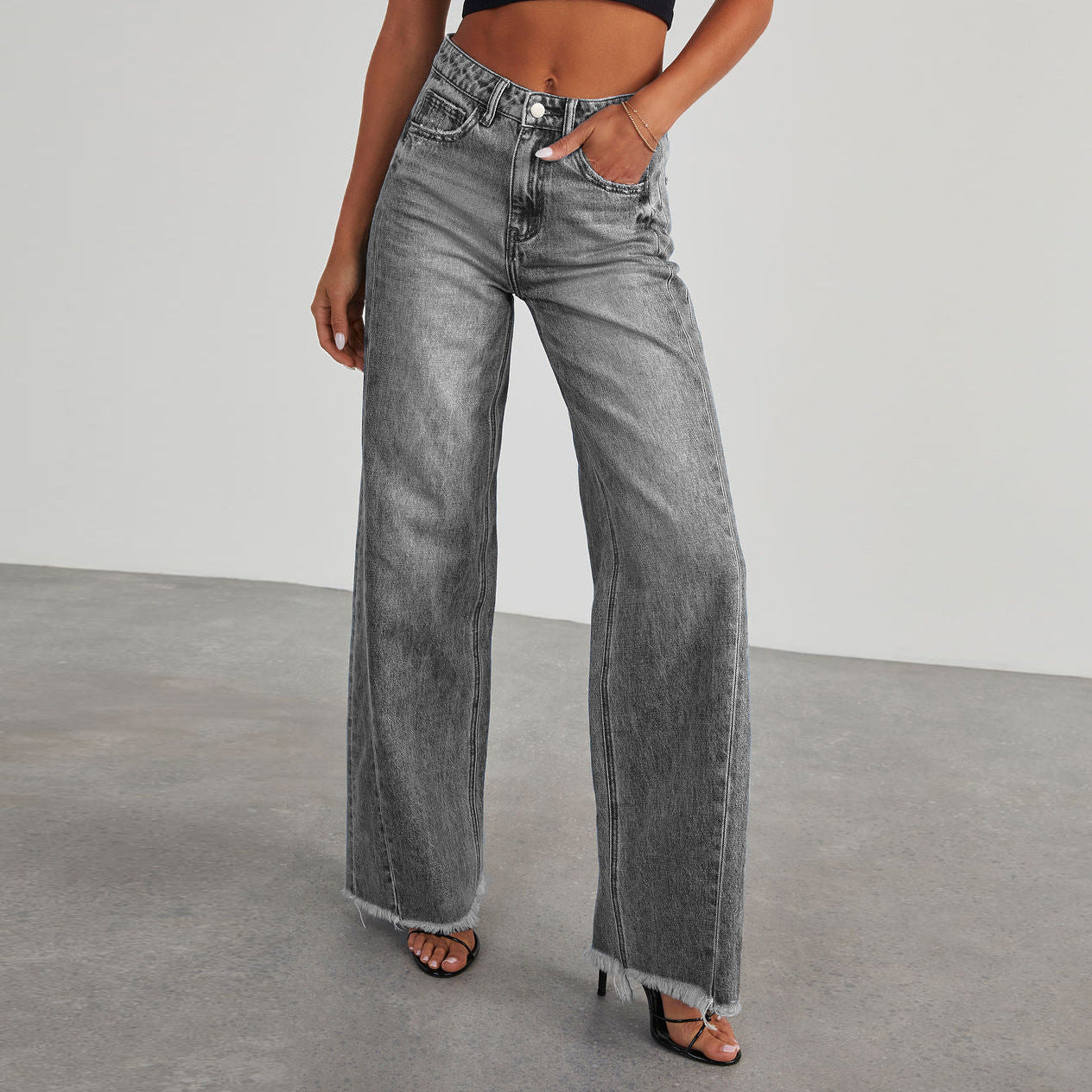 Womens' Straight Slim Fit High Waist Jeans