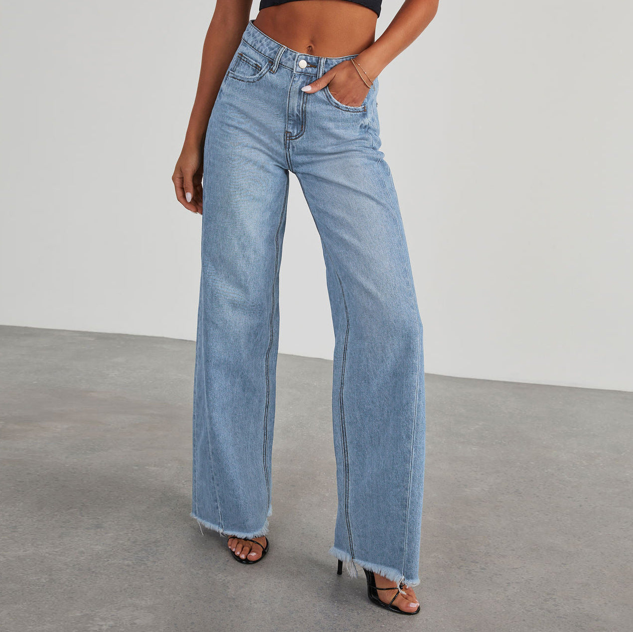 Womens' Straight Slim Fit High Waist Jeans