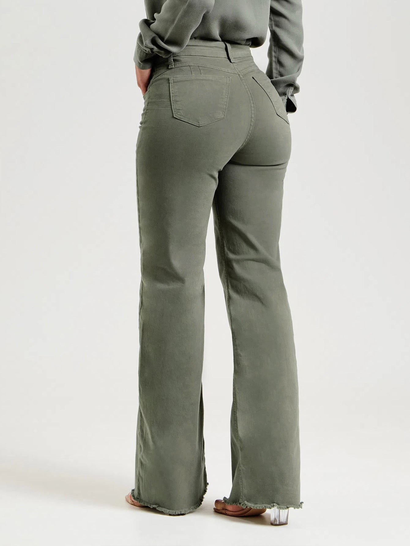 Slim Fit Flared Pants for Women