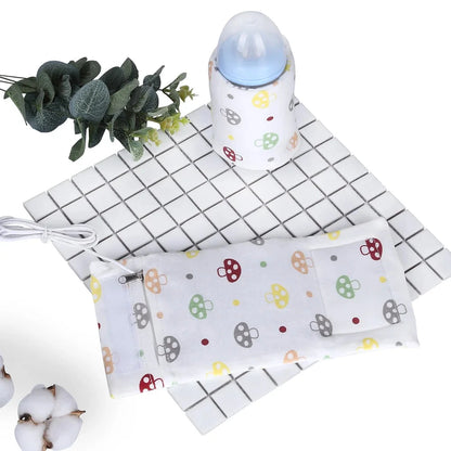 USB Milk Warmer Insulated Bag Portable Travel Cup Warmer Baby Nursing Bottle Cover Warmer Heater Bag Infant Feeding Bottle Bags