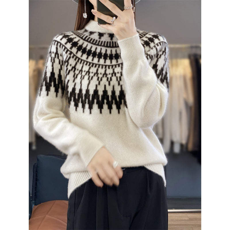 Half Turtleneck Seven-pin Thickened Sweater