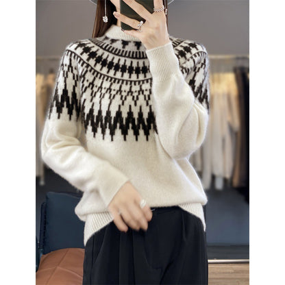 Half Turtleneck Seven-pin Thickened Sweater