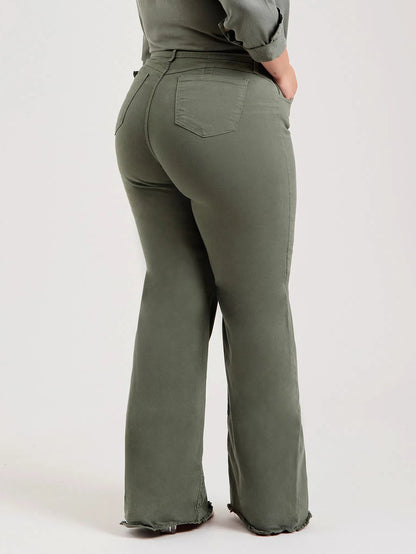 Slim Fit Flared Pants for Women