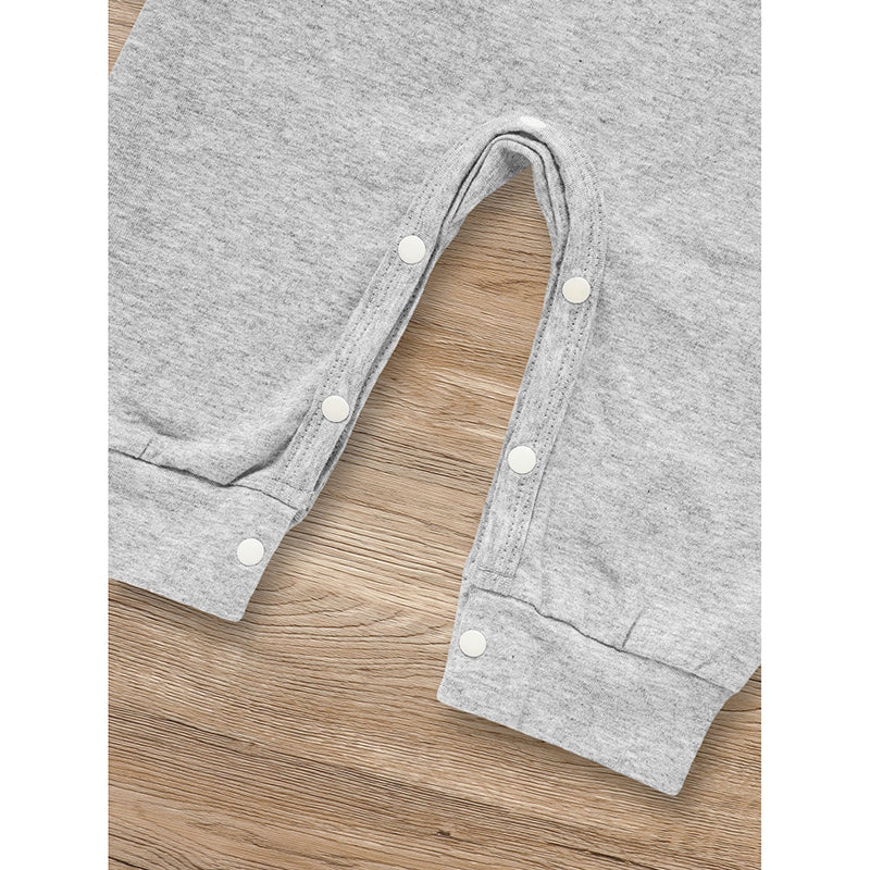 Newborn Baby Boy Outfits Long Sleeve Animal Print Romper & Hat 2Pcs Fall Winter Clothes Set