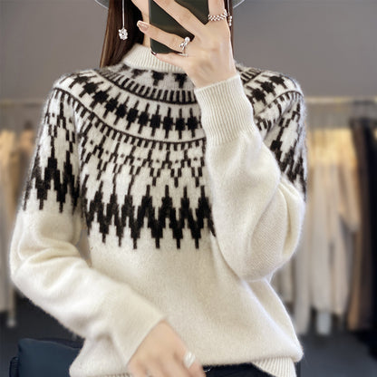 Half Turtleneck Seven-pin Thickened Sweater