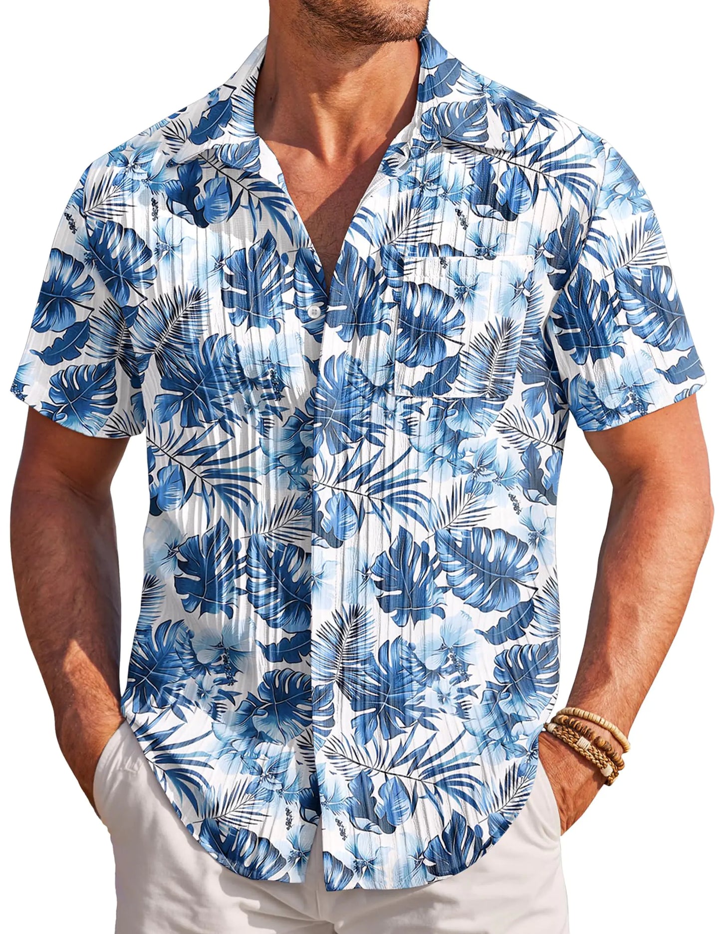 COOFANDY Linen Summer Beach Shirts for Men
