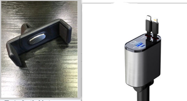 Metal Car Charger 100W Super Fast Charging Car Cigarette Lighter USB And TYPE-C Adapter