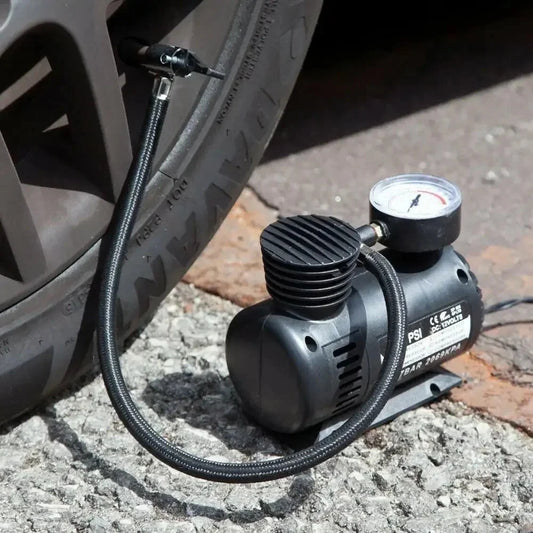 12V 300PSI Mini Air Compressor Electric Tire Inflator with Gauge Portable Tire Pump High Precision Electric Compact Air Pump
