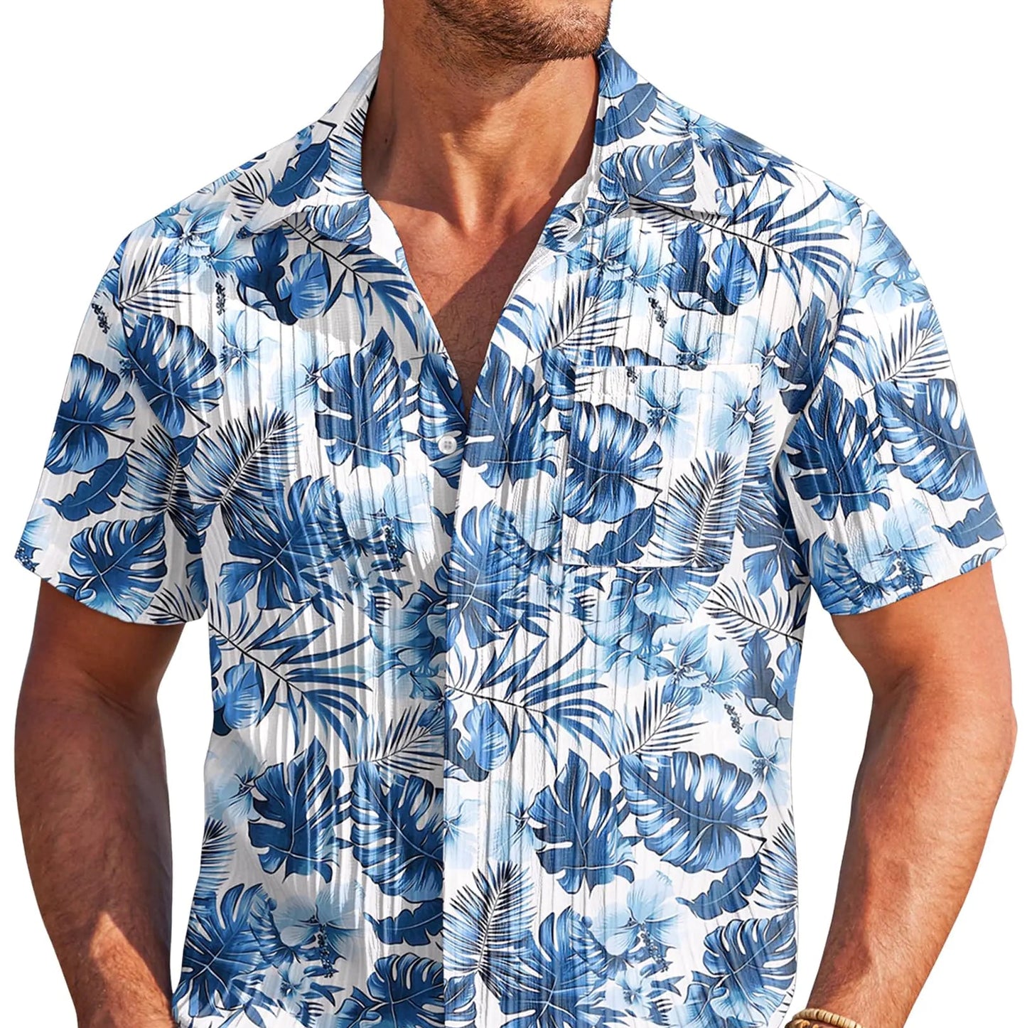 COOFANDY Linen Summer Beach Shirts for Men