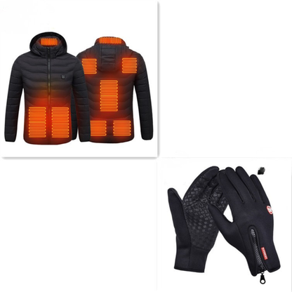 New Heated Jacket Coat USB Electric Jacket Cotton Coat Heater Thermal Clothing Heating Vest Men's Clothes Winter