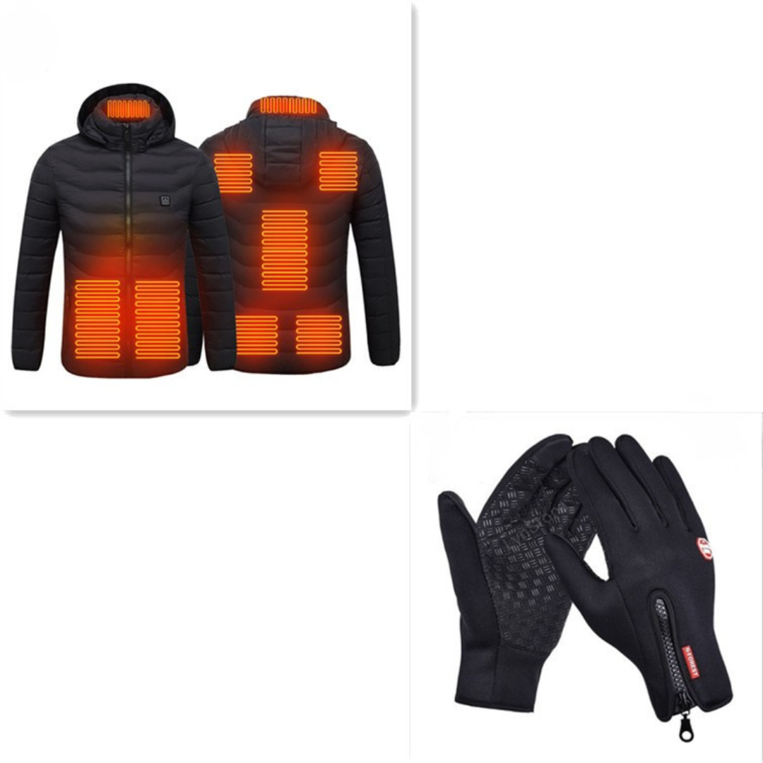 New Heated Jacket Coat USB Electric Jacket Cotton Coat Heater Thermal Clothing Heating Vest Men's Clothes Winter