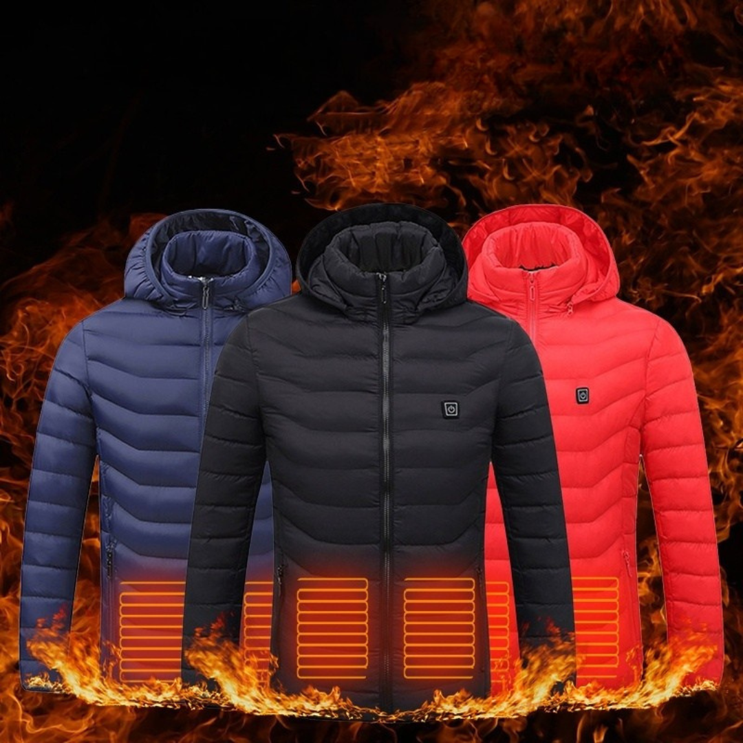New Heated Jacket Coat USB Electric Jacket Cotton Coat Heater Thermal Clothing Heating Vest Men's Clothes Winter
