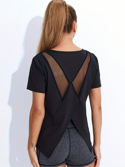 Women's Workout T-Shirt - Breathable Quick-Dry For Gym & Running