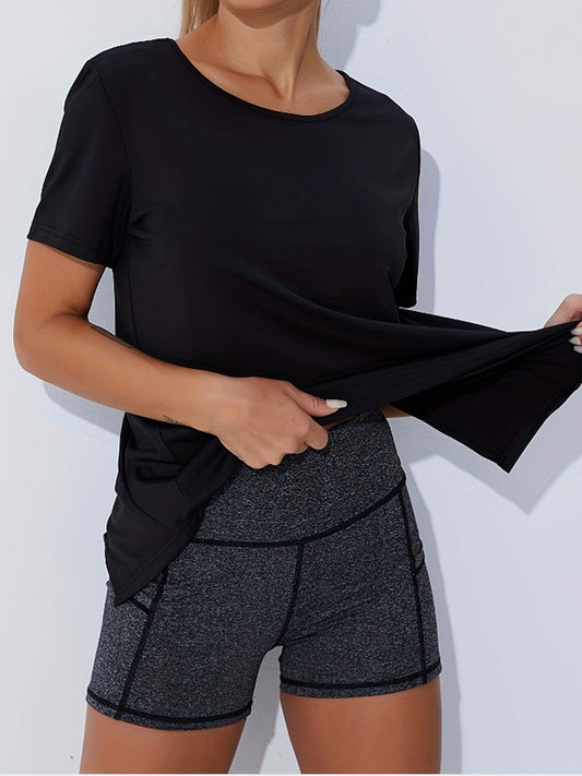 Women's Workout T-Shirt - Breathable Quick-Dry For Gym & Running
