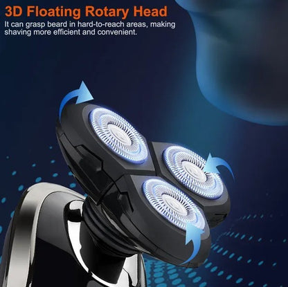 5 In 1 Electric Razor Shaver Rechargeable Cordless Head Beard Trimmer Shaver Kit IPX6 Waterproof Dry Wet Grooming Kit