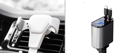 Metal Car Charger 100W Super Fast Charging Car Cigarette Lighter USB And TYPE-C Adapter