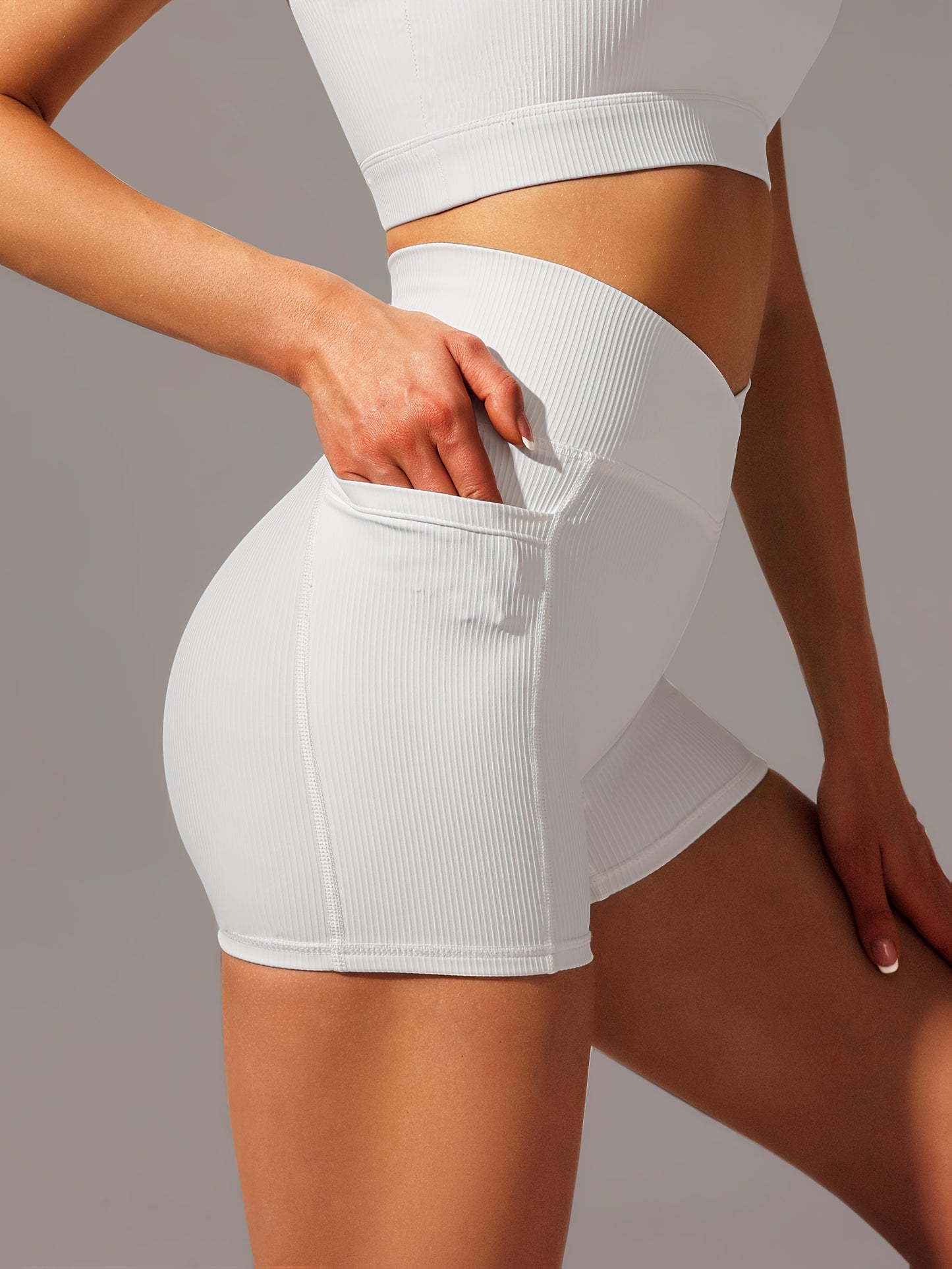 Women's High-Waisted Yoga Shorts - Breathable Workout Shorts For Running & Gym