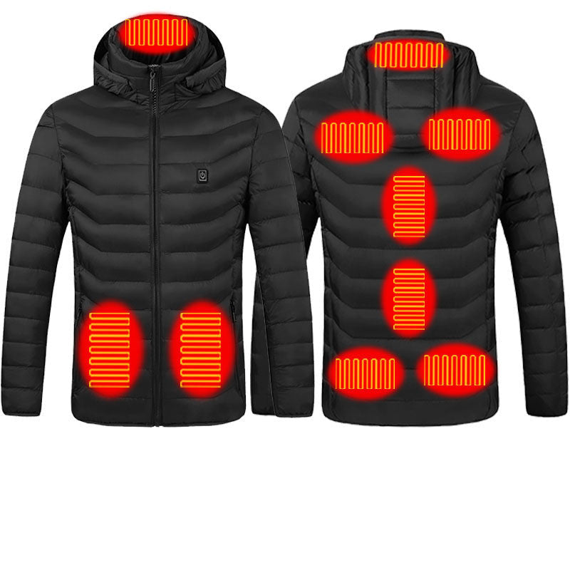 New Heated Jacket Coat USB Electric Jacket Cotton Coat Heater Thermal Clothing Heating Vest Men's Clothes Winter