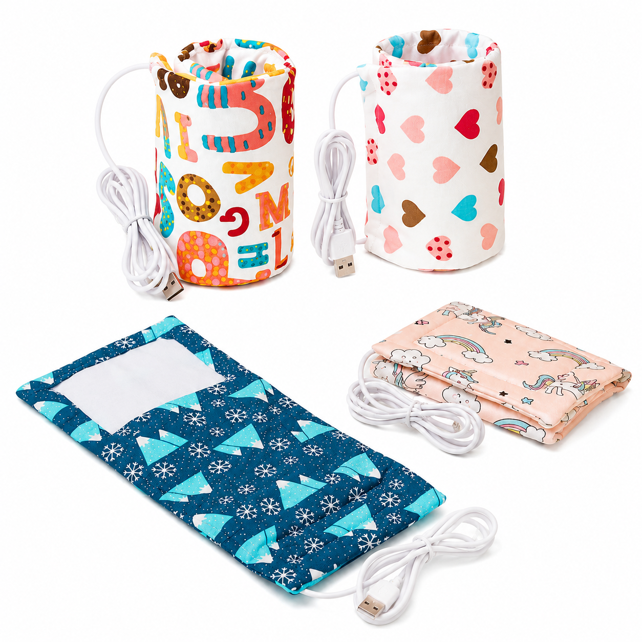 USB Milk Warmer Insulated Bag Portable Travel Cup Warmer Baby Nursing Bottle Cover Warmer Heater Bag Infant Feeding Bottle Bags